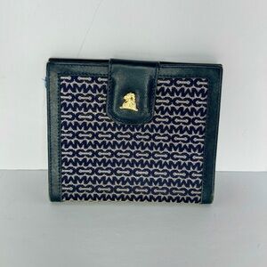 Vintage Mark Cross Navy Blue Designer Wallet